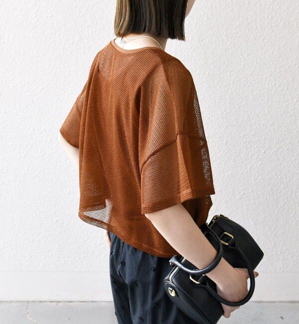 SHIPS any「SHIPS any:〈手洗い可能〉メッシュ シアー ワイド TEE &times; タンク セット」|Tシャツ・カットソー|