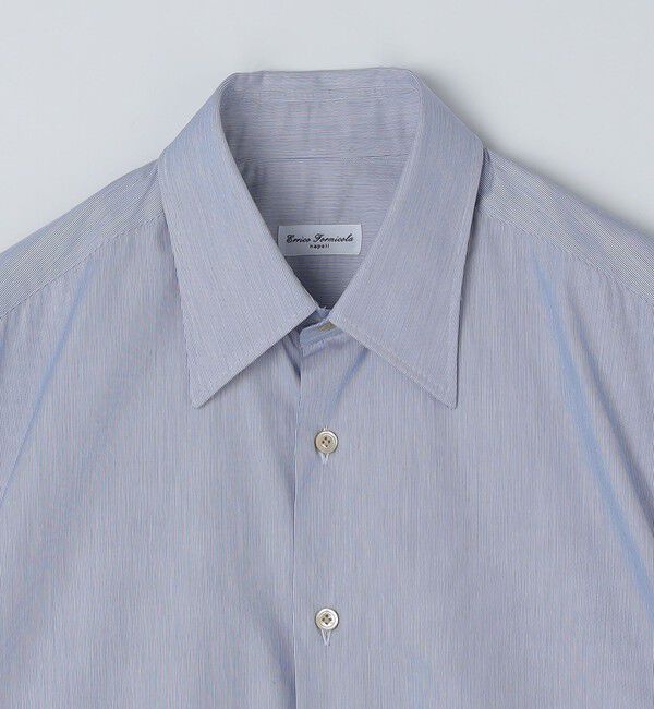 SHIPS「【SHIPS別注】Errico Formicola: DALIO ヘアライン ストライプ シャツ」|シャツ・ブラウス|