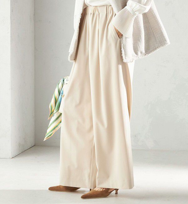 SHIPS for women「〈洗濯機可能〉ストレッチ ツイル イージー タック パンツ」|その他|