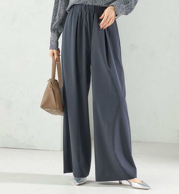 SHIPS for women「〈洗濯機可能〉ストレッチ ツイル イージー タック パンツ」|その他|