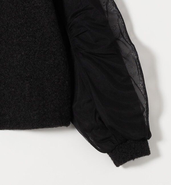 quaranciel「quaranciel:〈洗濯機可能〉ボア &times; チュール コンビ クルーネック プルオーバー」|プルオーバー|