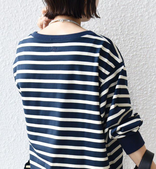 SHIPS for women「《予約》【SHIPS別注】TENNESSEE:〈洗濯機可能〉ワイド ボーダー TEE」|Tシャツ・カットソー|