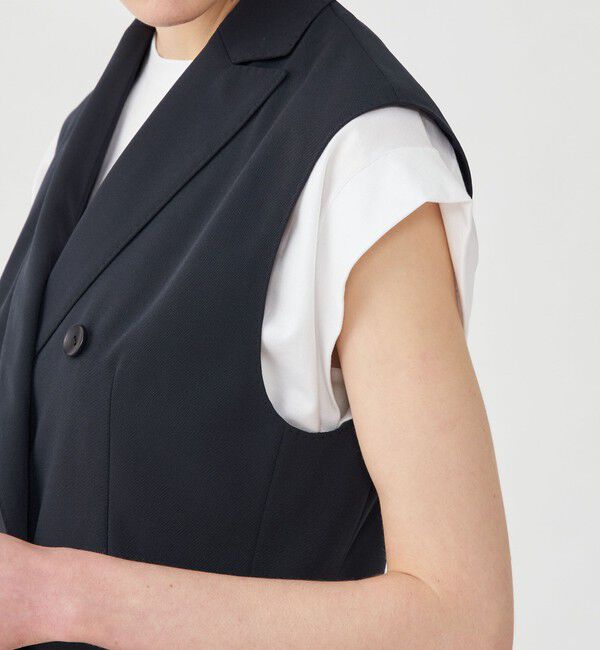 TOMORROWLAND collection「ドレイピーオックス ダブルブレストジレ」|ベスト・ジレ|