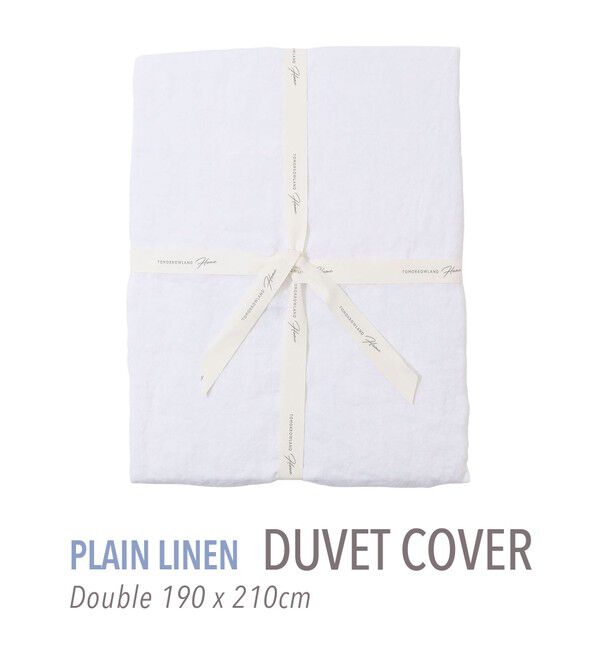 TOMORROWLAND HOME「プレーンリネン 掛布団カバー（ダブル）」|その他|11 ホワイト