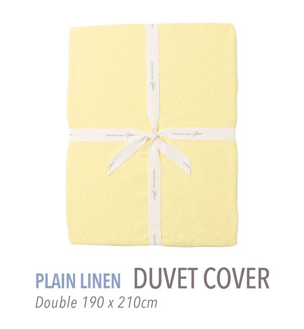 TOMORROWLAND HOME「プレーンリネン 掛布団カバー（ダブル）」|その他|23 イエロー
