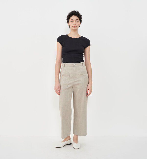 GALERIE VIE「ランダムテレコリブ フレンチスリーブプルオーバー」|Tシャツ・カットソー|