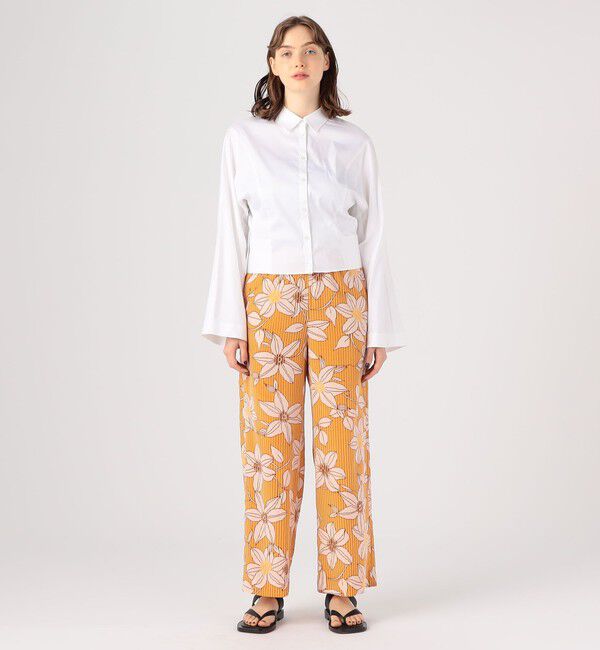 MACPHEE「ドローイングフラワープリント イージーストレートパンツ」|その他|