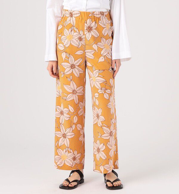 MACPHEE「ドローイングフラワープリント イージーストレートパンツ」|その他|