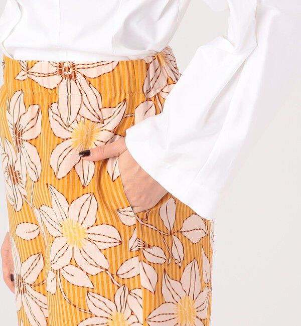 MACPHEE「ドローイングフラワープリント イージーストレートパンツ」|その他|