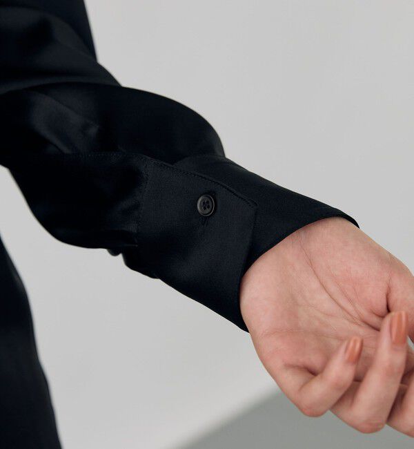 DES PRES「シルクストレッチサテン  レギュラーカラーシャツ」|シャツ・ブラウス|