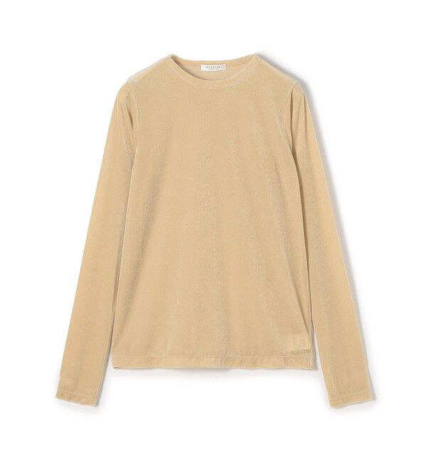 MACPHEE「スキンベロア クルーネックプルオーバー」|Tシャツ・カットソー|41 ライトベージュ