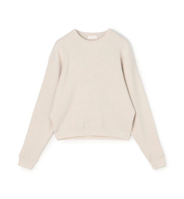 Ballsey「ウールポリエステルストレッチリブ クルーネックプルオーバー」|ニット・セーター|43 ライトベージュ