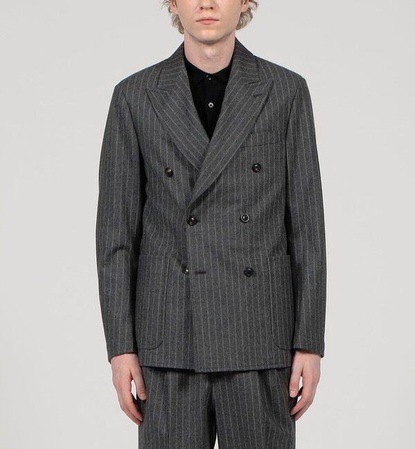 TOMORROWLAND MENS「カレッジフランネル ダブルブレステッド 6Bジャケット」|テーラードジャケット|