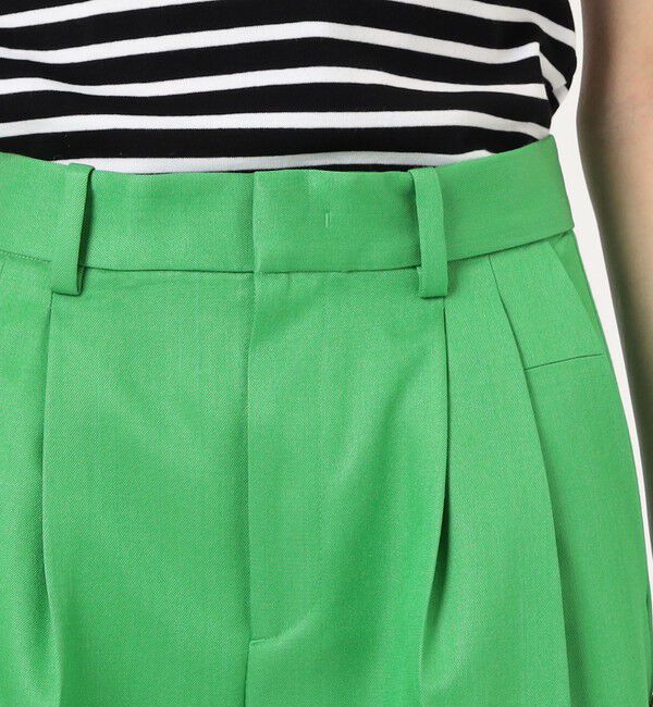 MACPHEE「ウールレーヨンツイル タックワイドパンツ」|スラックス|