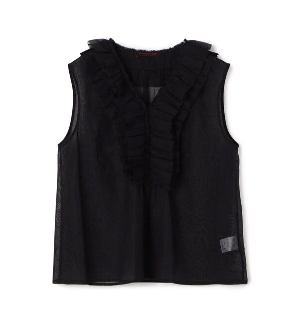 TOMORROWLAND collection「ルコットンオーガンジー スリーブレスブラウス」|シャツ・ブラウス|69 ネイビー