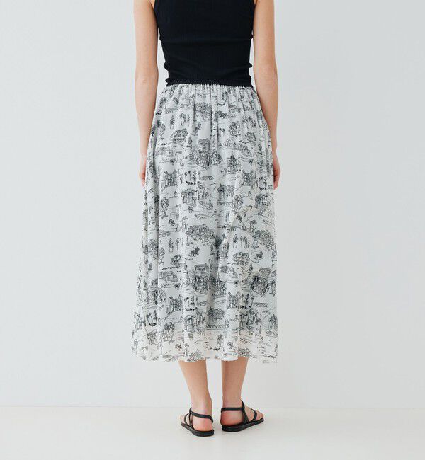 GALERIE VIE「 LandScapeシルクストレッチ イージータックスカート」|スカート|