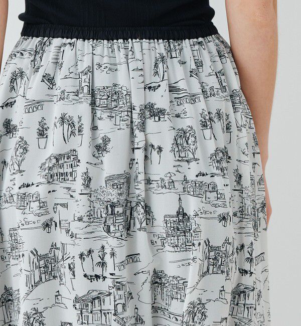 GALERIE VIE「 LandScapeシルクストレッチ イージータックスカート」|スカート|