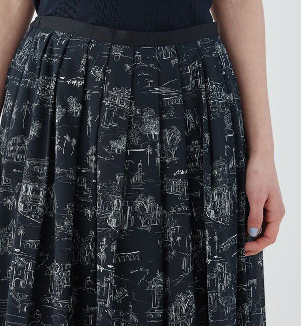 GALERIE VIE「 LandScapeシルクストレッチ イージータックスカート」|スカート|