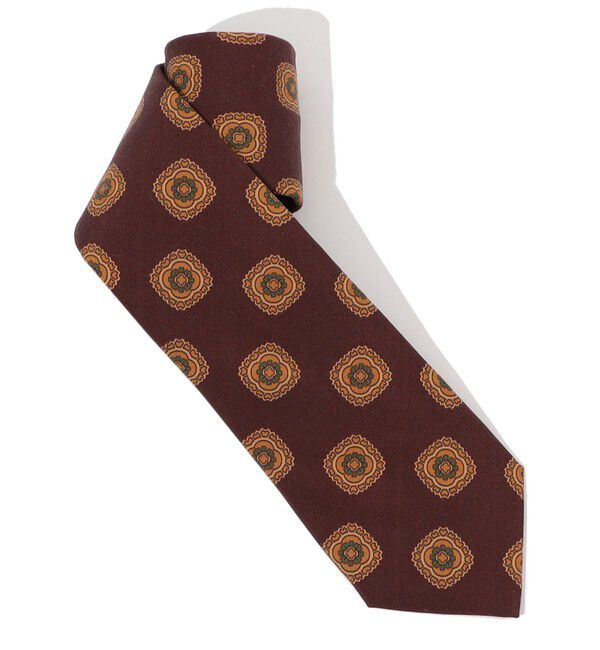 TOMORROWLAND GOODS「Seaward ＆ Stearn シルクプリントネクタイ」|ネクタイ・蝶ネクタイ|38 ダークレッド系