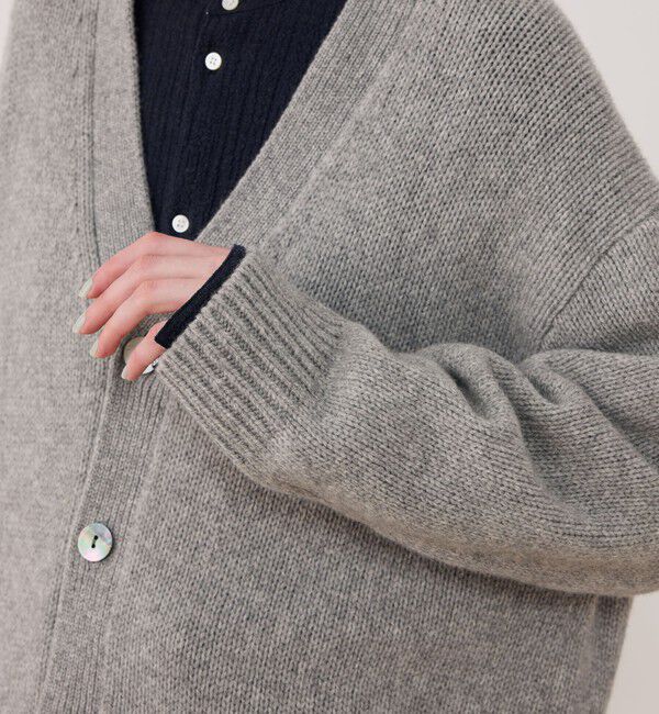 GALERIE VIE「ファインウール Vネックカーディガン」|カーディガン|