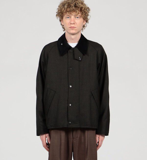 別注】Barbour TRASPORT ウールブルゾン DORMEIUL（TOMORROWLAND MENS