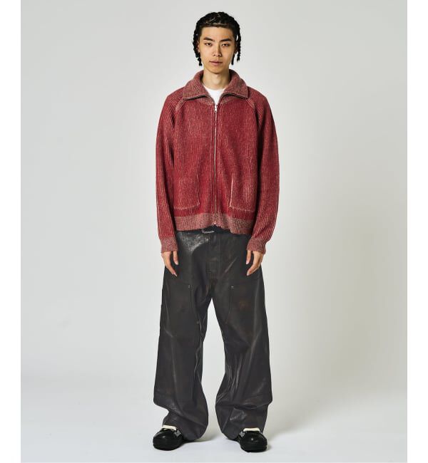 JOINT WORKS「J フェード フェイクレザーダブルニーパンツ」|スラックス|