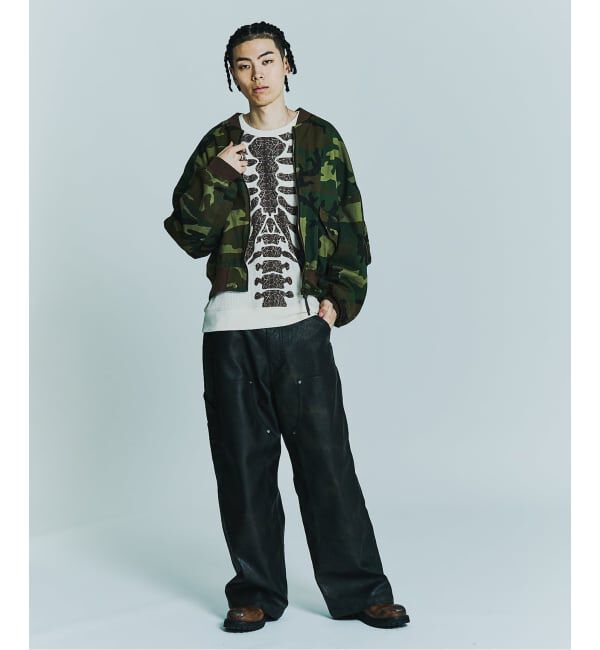 JOINT WORKS「J フェード フェイクレザーダブルニーパンツ」|スラックス|