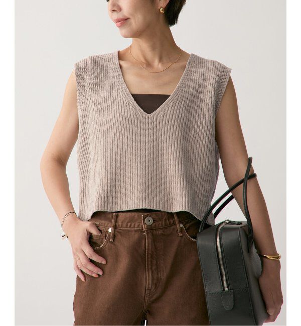 VERMEIL par iena「コットンモール2WAYニットベスト」|ベスト・ジレ|