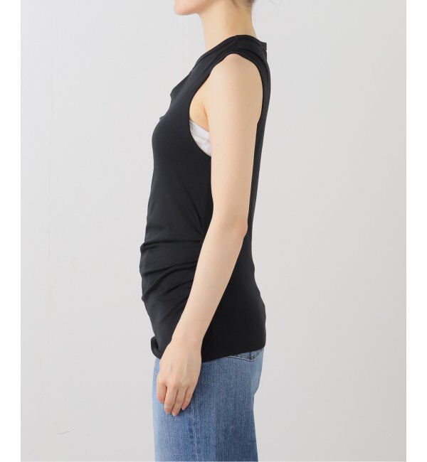SLOBE IENA「Serque/セルク ギャザーノースリーブ」|タンクトップ|
