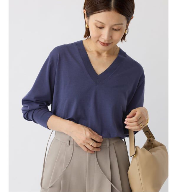 IENA「《追加》18G Vネックプルオーバー」|ニット・セーター|