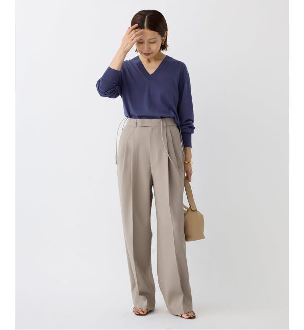 IENA「《追加》18G Vネックプルオーバー」|ニット・セーター|