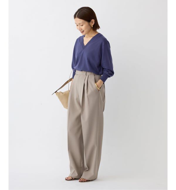 IENA「《追加》18G Vネックプルオーバー」|ニット・セーター|