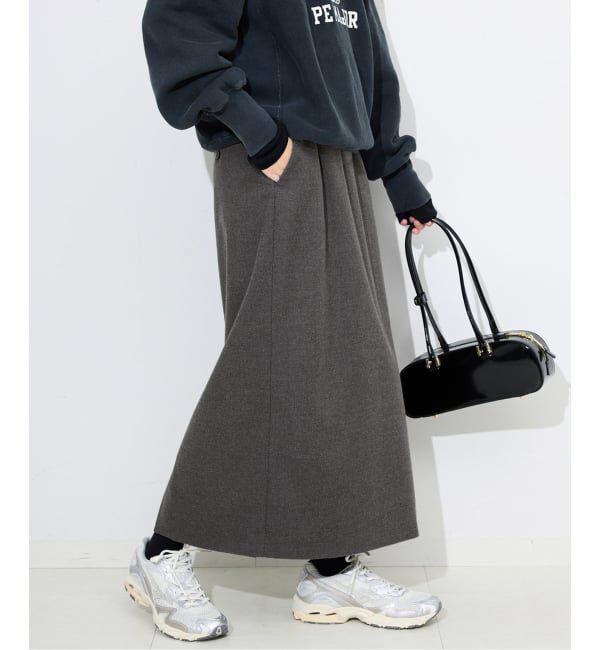 吸湿発熱/3サイズ展開》ウールミックスイージースカート（SLOBE IENA