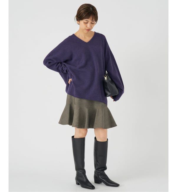 IENA「《追加》Fineニュージーウール ニュアンス Vプルオーバー」|ニット・セーター|