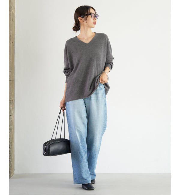 IENA「《追加》Fineニュージーウール ニュアンス Vプルオーバー」|ニット・セーター|