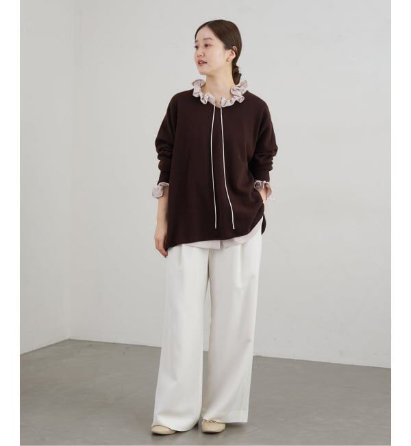 IENA「《追加》Fineニュージーウール ニュアンス Vプルオーバー」|ニット・セーター|