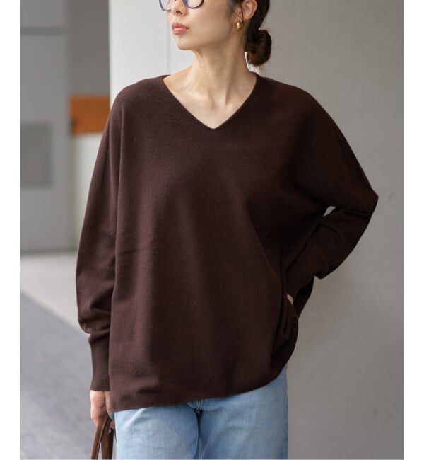 IENA「《追加》Fineニュージーウール ニュアンス Vプルオーバー」|ニット・セーター|
