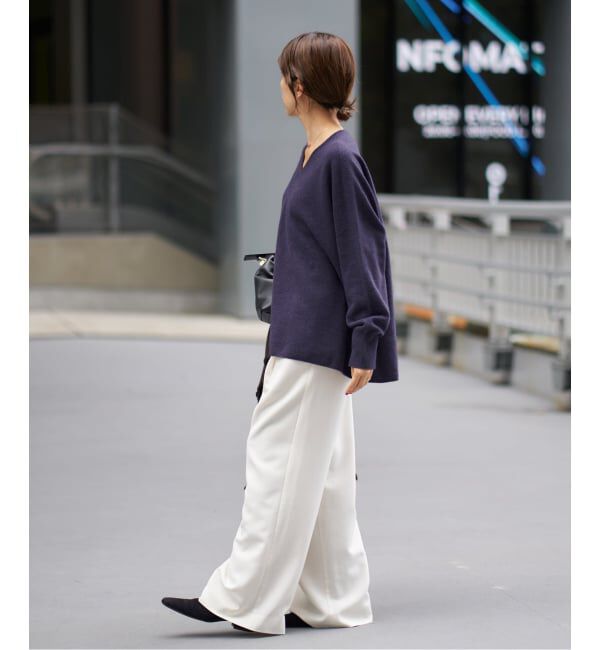 IENA「《追加》Fineニュージーウール ニュアンス Vプルオーバー」|ニット・セーター|