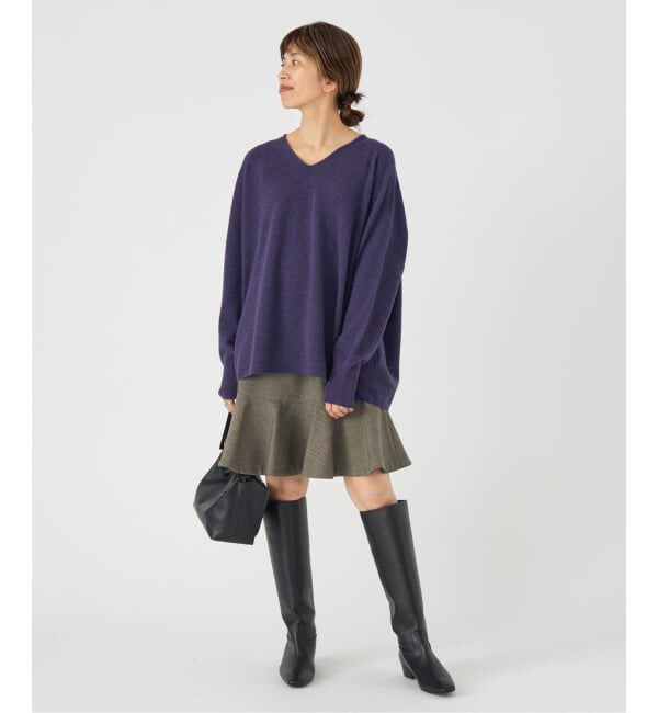 IENA「《追加》Fineニュージーウール ニュアンス Vプルオーバー」|ニット・セーター|