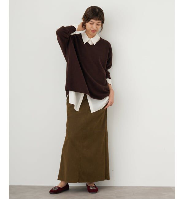 IENA「《追加》Fineニュージーウール ニュアンス Vプルオーバー」|ニット・セーター|