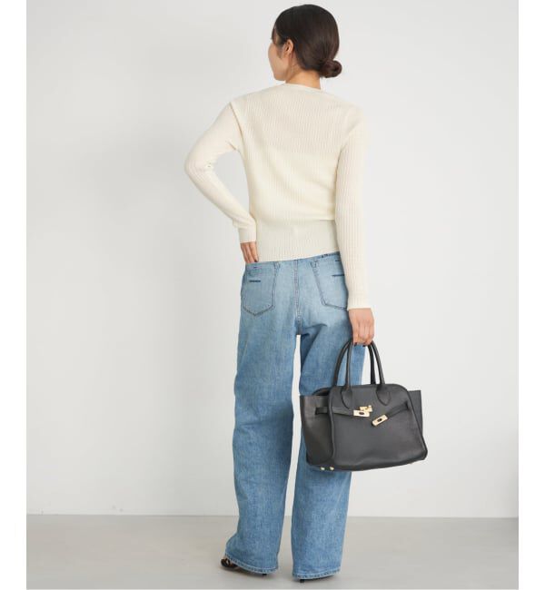 IENA「《追加》イタリア ヤーン RIB Vネックカーディガン」|カーディガン|