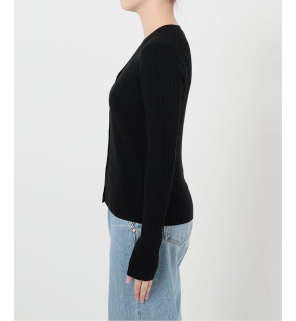 IENA「《追加》イタリア ヤーン RIB Vネックカーディガン」|カーディガン|