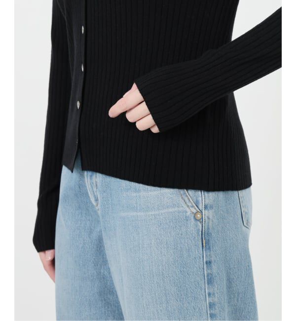 IENA「《追加》イタリア ヤーン RIB Vネックカーディガン」|カーディガン|