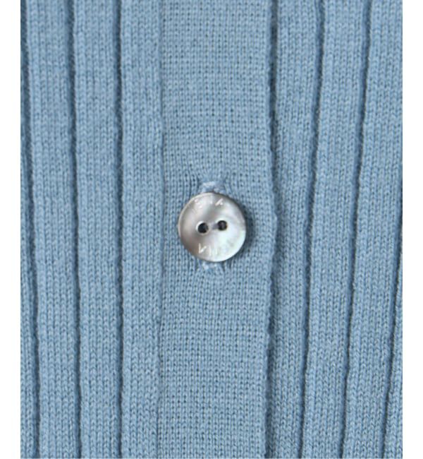 IENA「《追加》イタリア ヤーン RIB Vネックカーディガン」|カーディガン|