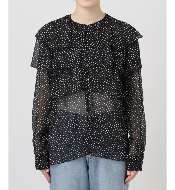 IENA「《一部カラーWEB・一部店舗限定/追加》楊柳フリルブラウス」|シャツ・ブラウス|