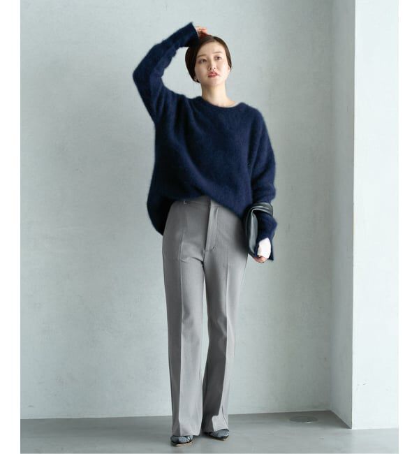 IENA「《追加2》ウォッシャブル 裏起毛セミフレアパンツ」|スラックス|