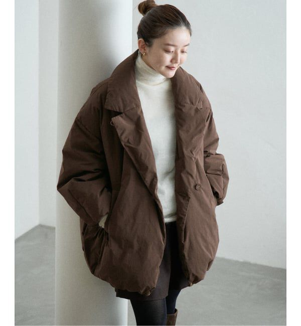 IENA「《追加》ARTIROSA 撥水テイラーコクーンダウン」|ダウン|