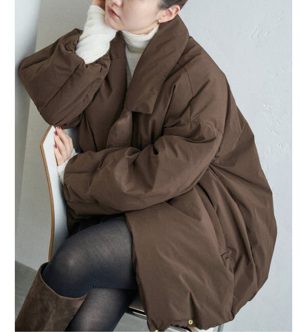 IENA「《追加》ARTIROSA 撥水テイラーコクーンダウン」|ダウン|