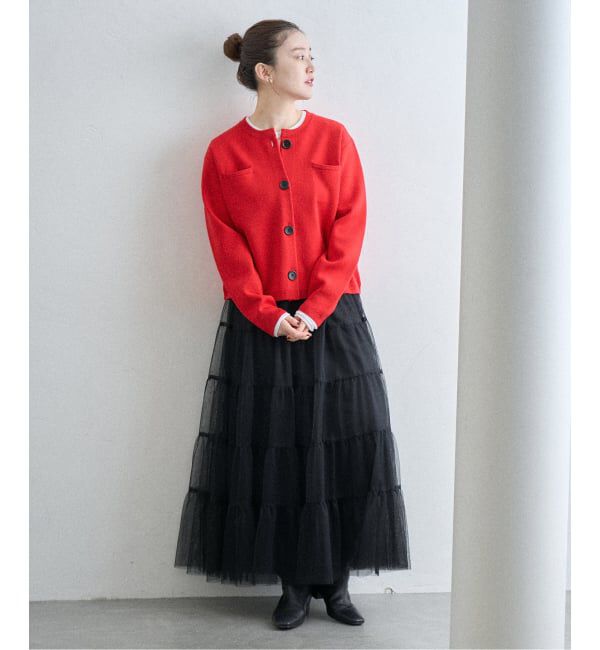 IENA「《追加》スーパーファインスムースクルーカーディガン」|カーディガン|