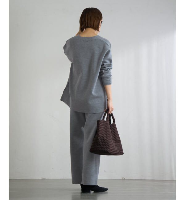 IENA「スーパーファインスムースVネックミドルカーディガン」|カーディガン|